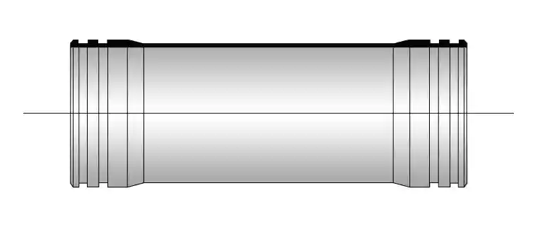 ข้อต่อท่อนสั้นแหวนยาง 2 ด้าน