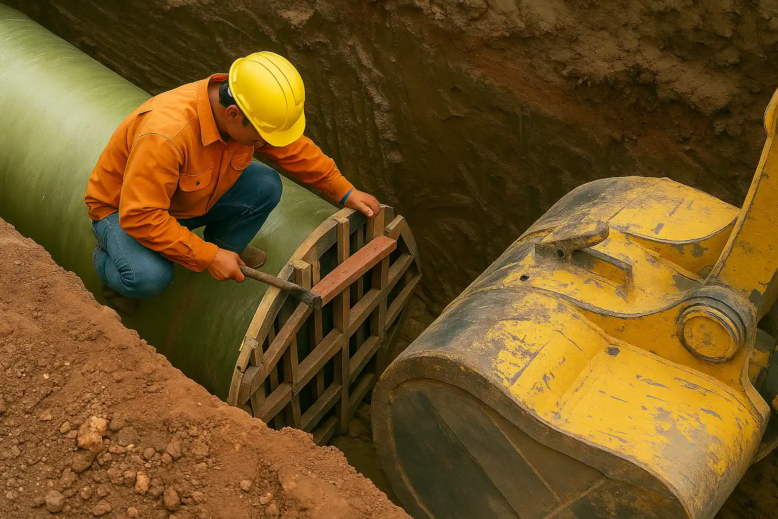 การติดตั้งท่อ GRP