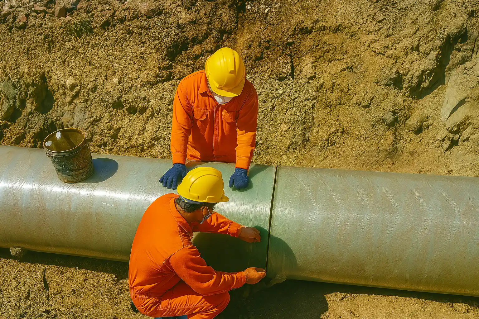 การติดตั้งท่อ GRP 2